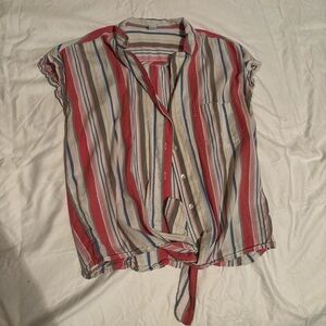 Old Navy Multicolor Striped Button-Down Shirt